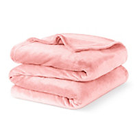 LIVIVO Flannel Fleece Blanket - Super Soft Throw, Cosy Fluffy Warm Solid Bed & Couch Throw, Versatile Microfiber Blanket - Double