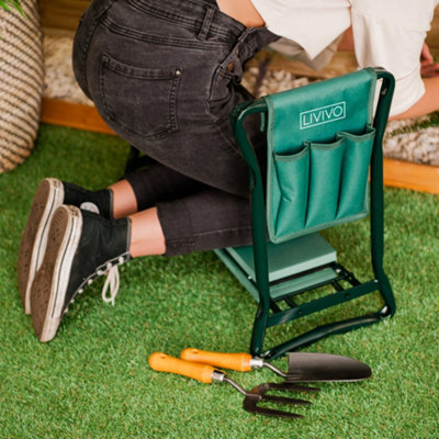 LIVIVO Foldable Portable Garden Kneeler for Gardening