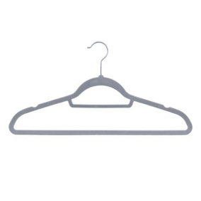 LIVIVO Form Grey Plastic Clothes hangers, Pack of 50