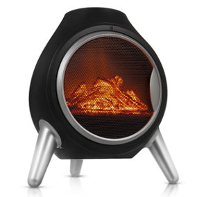 LIVIVO Freestanding Electric Fireplace Flame Heater Wood Burning Effect Fire Stove Living Room Log Burner Fan Heat