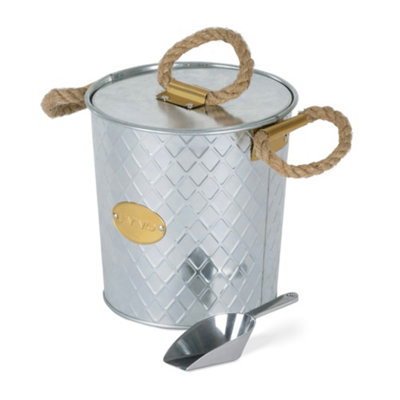 LIVIVO Galvanised Steel Ice Cooler Bucket