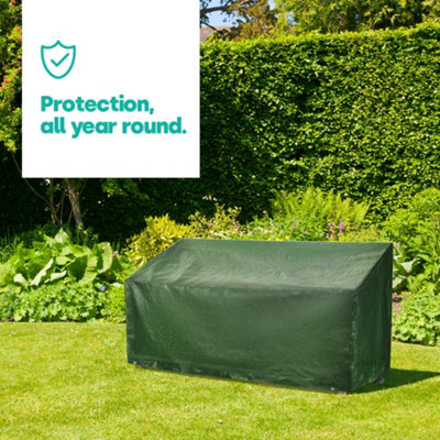 LIVIVO Heavy duty Waterproof 3-Seater Garden Bench Cover - Green