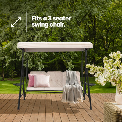 LIVIVO Heavy Duty Waterproof 3-Seater Garden Swing Cover Green