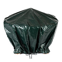 LIVIVO Heavy-Duty Waterproof Fire Pit Cover - Gas Grill Protector for Outdoor Furniture & Garden Firepits, Weather-proof
