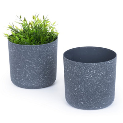 LIVIVO Indoor Plant Pots - Set of 2, 18cm