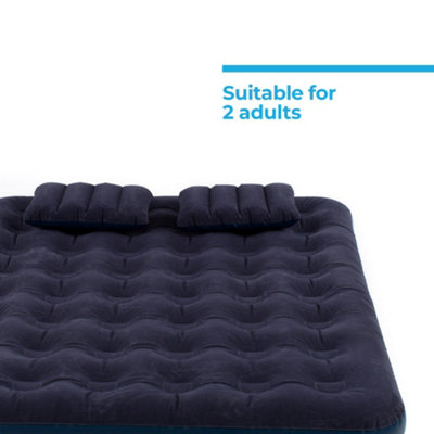 LIVIVO Inflatable High Raised Air Bed Mattress With Built in Electric Pump, Quick Inflation & Durable Camping Bed - Queen
