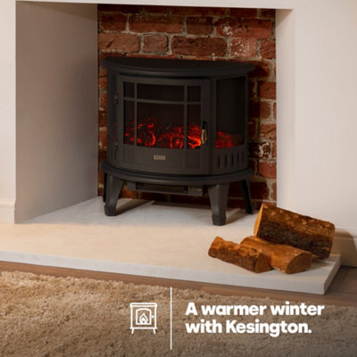 LIVIVO Kensington Electric Fireplace - Stylish Double Door Heater with  Realistic LED Flame Effect, Overheat Protection, 2000W | DIY at Bu0026Q