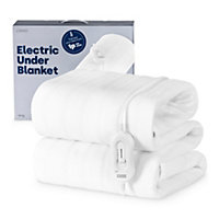 LIVIVO King Size Electric Blanket, 165x137cm, Heated Bed Underblanket Machine Washable - 3 Heat Settings