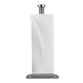 LIVIVO Kitchen Towel Roll Holder - Modern Countertop Freestanding Stainless Steel Kitchen Paper Stand - Dark Grey