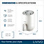 LIVIVO Large Capacity 2L Air Fryer - White