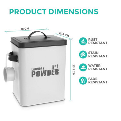 LIVIVO Laundry Detergent Storage Container Box - Compact, Durable ...