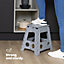 LIVIVO Lightweight Compact Foldable Step Stool, 0.39m - Grey