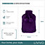 LIVIVO Luxury Hot Water Bottle with Faux Fur Removable Cover -  2L/Purple