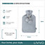 LIVIVO Luxury Hot Water Bottle with Plush Faux Fur Cover - Grey/2L