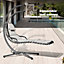LIVIVO Luxury Soft Padded Hanging Sun Lounger with a Canopy - Grey