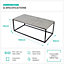 LIVIVO Modern Concrete Effect Coffee Table - Perfect Heavy-Duty Vintage Living Room Indoor & Outdoor Furniture - Grey/Black
