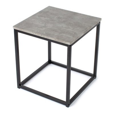 Industrial concrete on sale side table