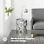 LIVIVO Modern Damask End Side Coffee Table - Multipurpose & Spacious Tabletop, Living, Dining Room, Hallways & Lounge Furniture