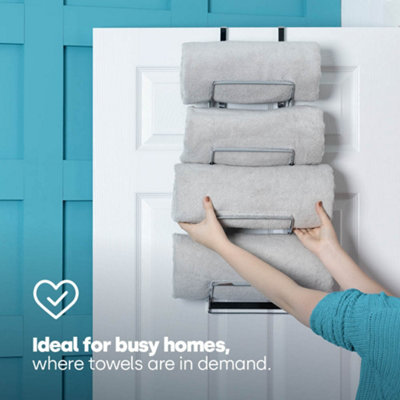 Towel Storage Over The Door Towel Holder For Bathroom Door Hanger