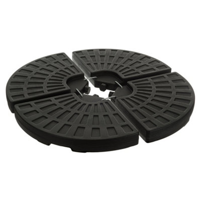 LIVIVO Parasol Base, Sand or Water Filled Weight for Garden in Black