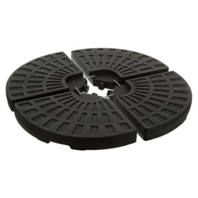 LIVIVO Parasol Base, Sand or Water Filled Weight for Garden in Black