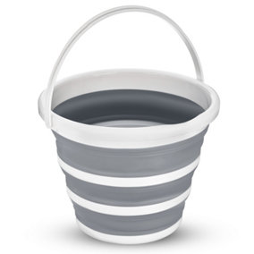 LIVIVO Pop Up Collapsible Laundry Basket -  Grey
