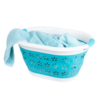 LIVIVO Pop Up Collapsible Laundry Basket - Turquiose/36L