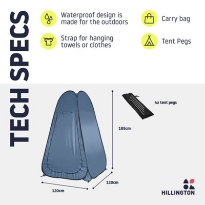 LIVIVO Portable Pop Up Privacy Camping Tent Grey