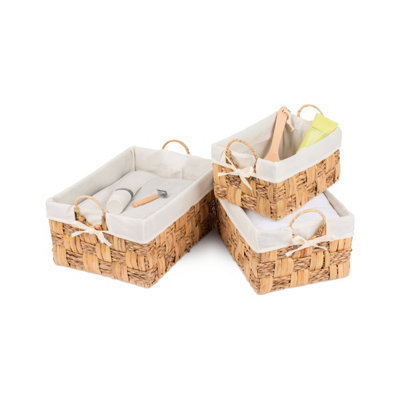 LIVIVO Seagrass Wicker Woven Storage Baskets, Set of 3