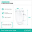 LIVIVO Set of 2 Double Wall Twist Coffee Mugs with Handle - Insulated Heat-Resistant Glass Cups
