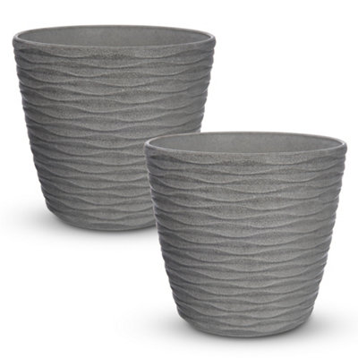 LIVIVO Set of 2 Garden Plant Pots