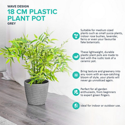 LIVIVO Set of 2 Garden Plant Pots