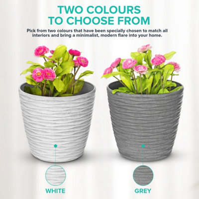 LIVIVO Set of 2 Garden Plant Pots