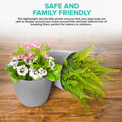 LIVIVO Set of 2 Garden Plant Pots