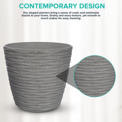 LIVIVO Set of 2 Garden Plant Pots