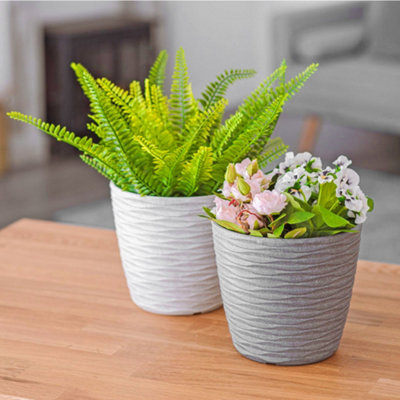 LIVIVO Set of 2 Garden Plant Pots