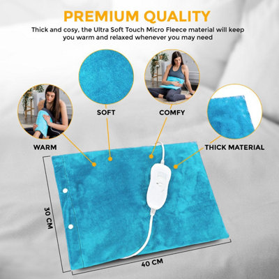LIVIVO Therapeutic Electric Heat Pad for Back Pain and Cramps Relief - Rapid Heating Pad, Up with 3 Heat Settings - Auto Shut Off