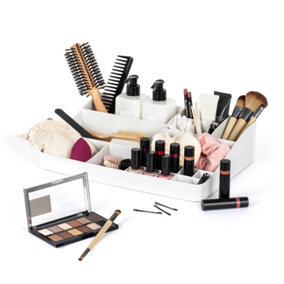 LIVIVO Top Compartment for Cosmetic Organisers with 20 Compartments - Dust-proof, Waterproof & Makeup Organiser