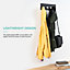 LIVIVO Wall Mounted Floating Coat Rack - Modern, Sleek, Space-Saving Clothes Hanger with 4 Hooks - Black & Gold