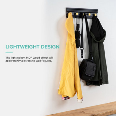 LIVIVO Wall Mounted Floating Coat Rack - Modern, Sleek, Space-Saving ...