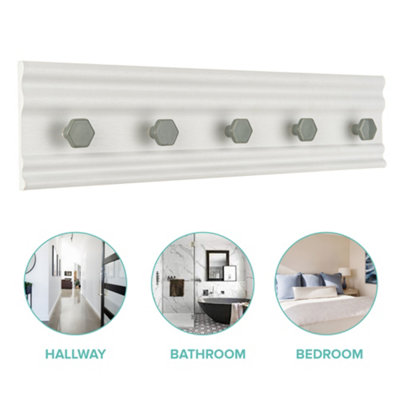LIVIVO Wall Mounted Floating Coat Rack - Modern, Sleek, Space-Saving ...
