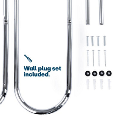 LIVIVO Wall Mounted Bathroom Towel Rail U2013 Chrome Plated Storage