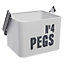 LIVIVO Washing Pegs Storage Container Bin - Perfect Organiser for Washing Clothes Pegs and other Laundry Sundries