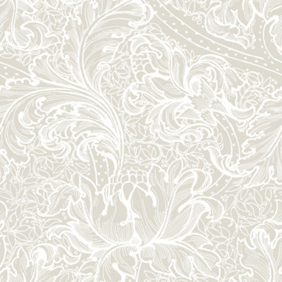 Llewelyn-Bowen Off The Wall Beige Floral LB25143 Wallpaper
