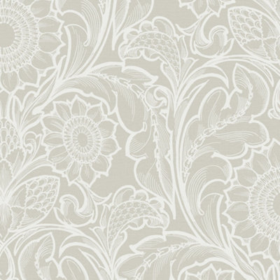 Llewelyn-Bowen Off The Wall Beige Floral LB25151 Wallpaper
