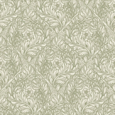 Llewelyn-Bowen Off The Wall Green Floral LB25102 Wallpaper