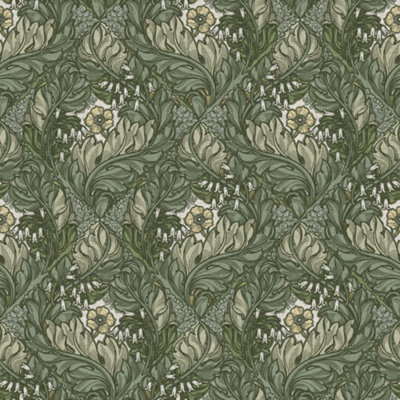 Llewelyn-Bowen Off The Wall Green Floral LB25103 Wallpaper