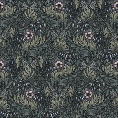 Llewelyn-Bowen Off The Wall Green Floral LB25105 Wallpaper