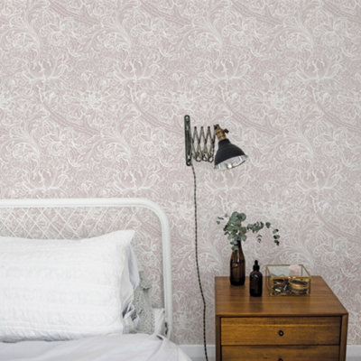 Llewelyn-Bowen Off The Wall Pink Floral LB25145 Wallpaper
