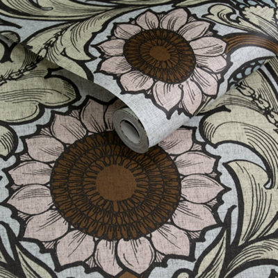 Llewelyn-Bowen Off The Wall Pink Floral LB25148 Wallpaper